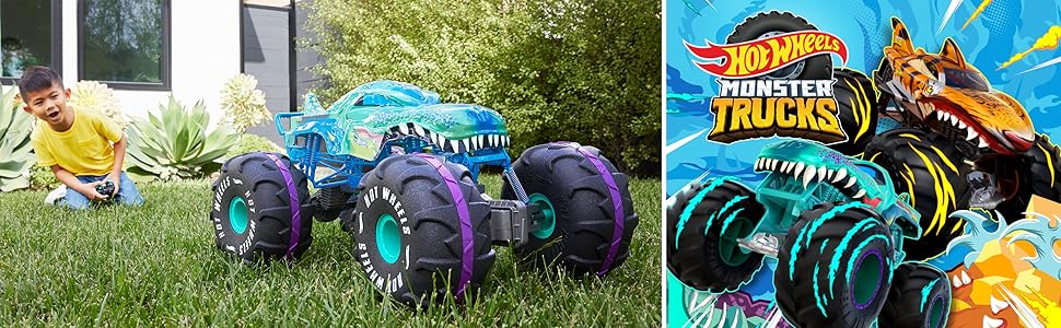 Véhicule télécommandé Hot Wheels Monster Trucks XL Mega-Wrex